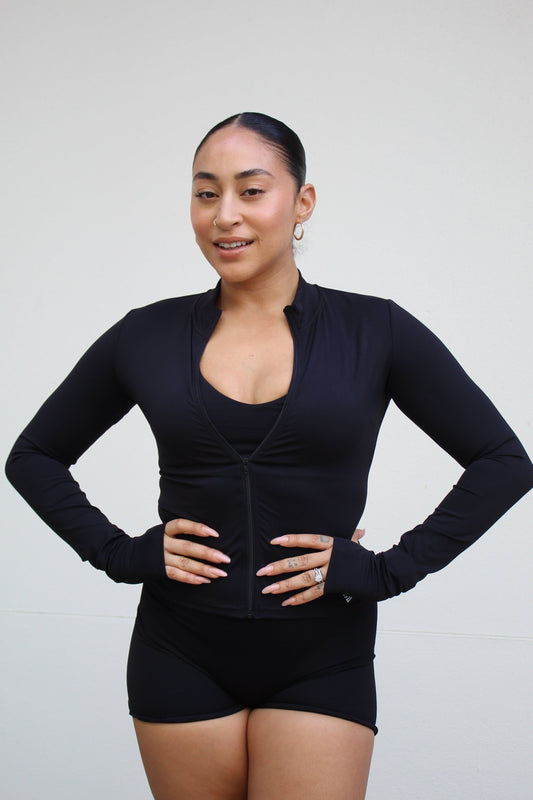 A woman getting  ready to start a fresh morning workout after a long break.